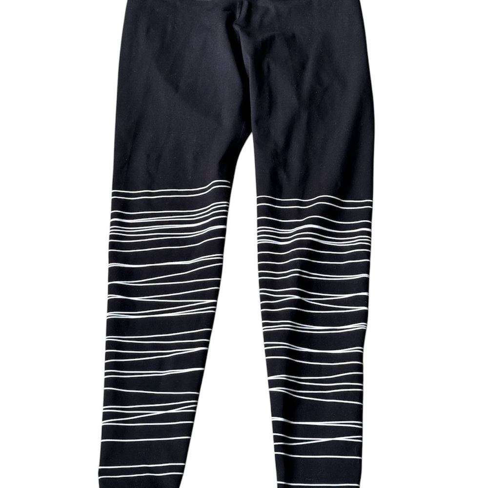 Old Navy Black Striped Women's Leggings - Picture 2 of 6